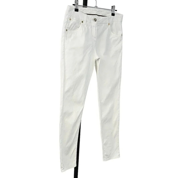 Brunello Cucinelli Womens Skinny Fit Jeans in White Low-Mid Rise Size 6 - Picture 3 of 14